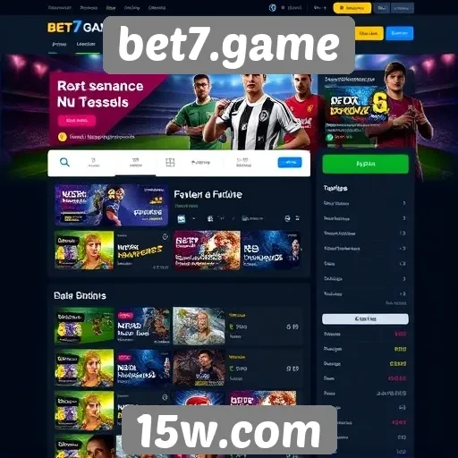 Análise da interface do usuário do site bet7.game