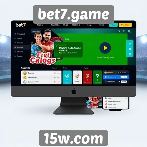 Interface do usuário no site bet7.game